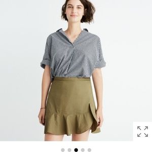 Ruffle-wrap mini skirt